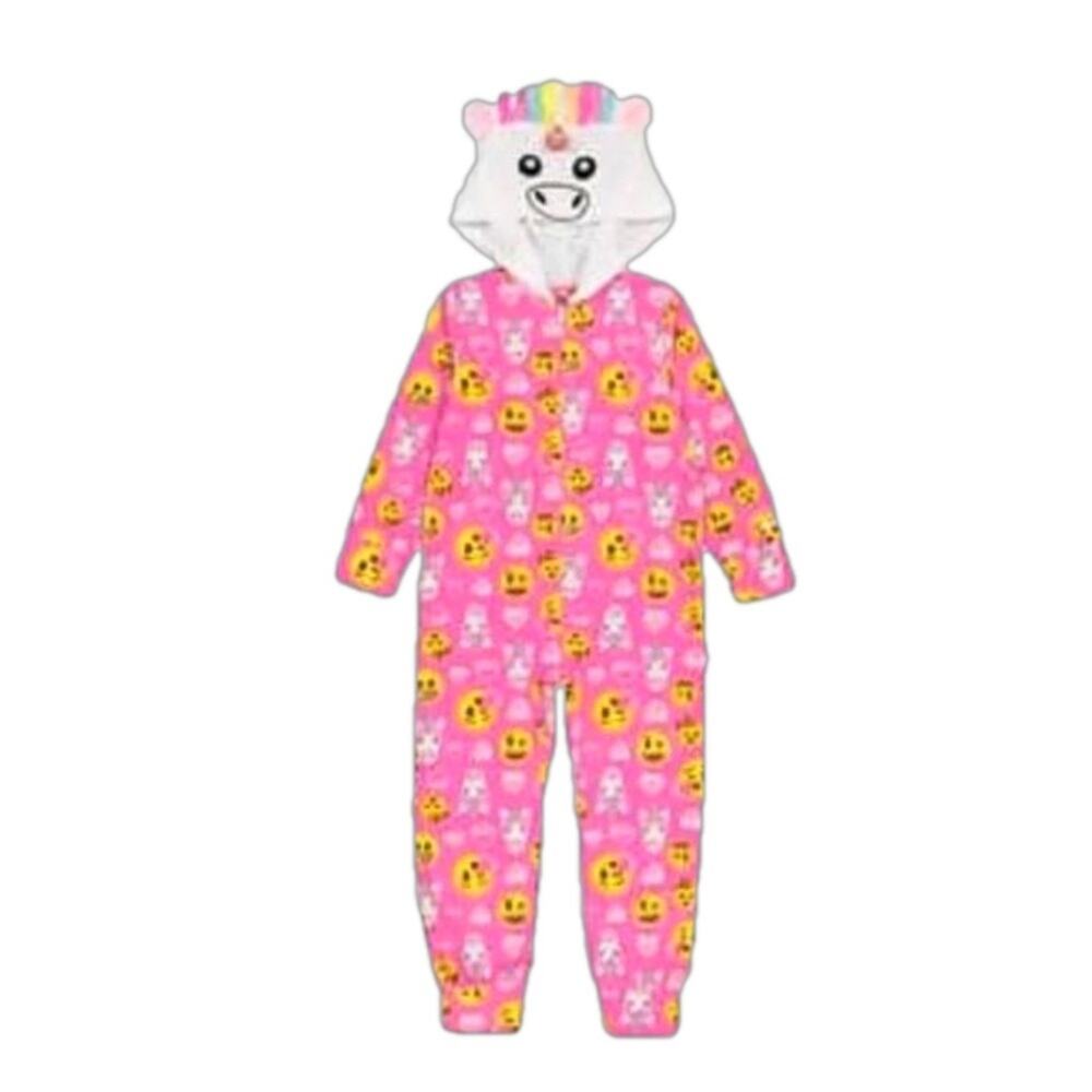 Emoji Girls Toddler Hooded Blanket Sleeper Pink Size 4 NWT